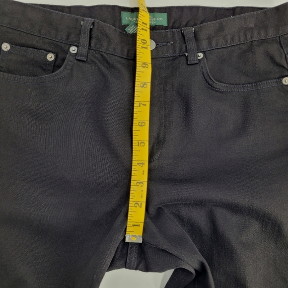 Lauren Ralph Lauren Jeans Size 8 Classic Straight Leg Black Stretch Denim - Picture 15 of 17